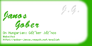 janos gober business card